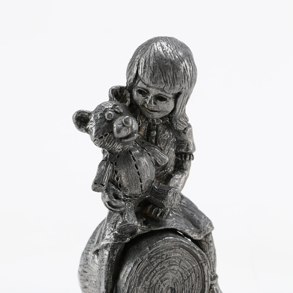 Five Michael Ricker Pewter Figurines, One Kneeling