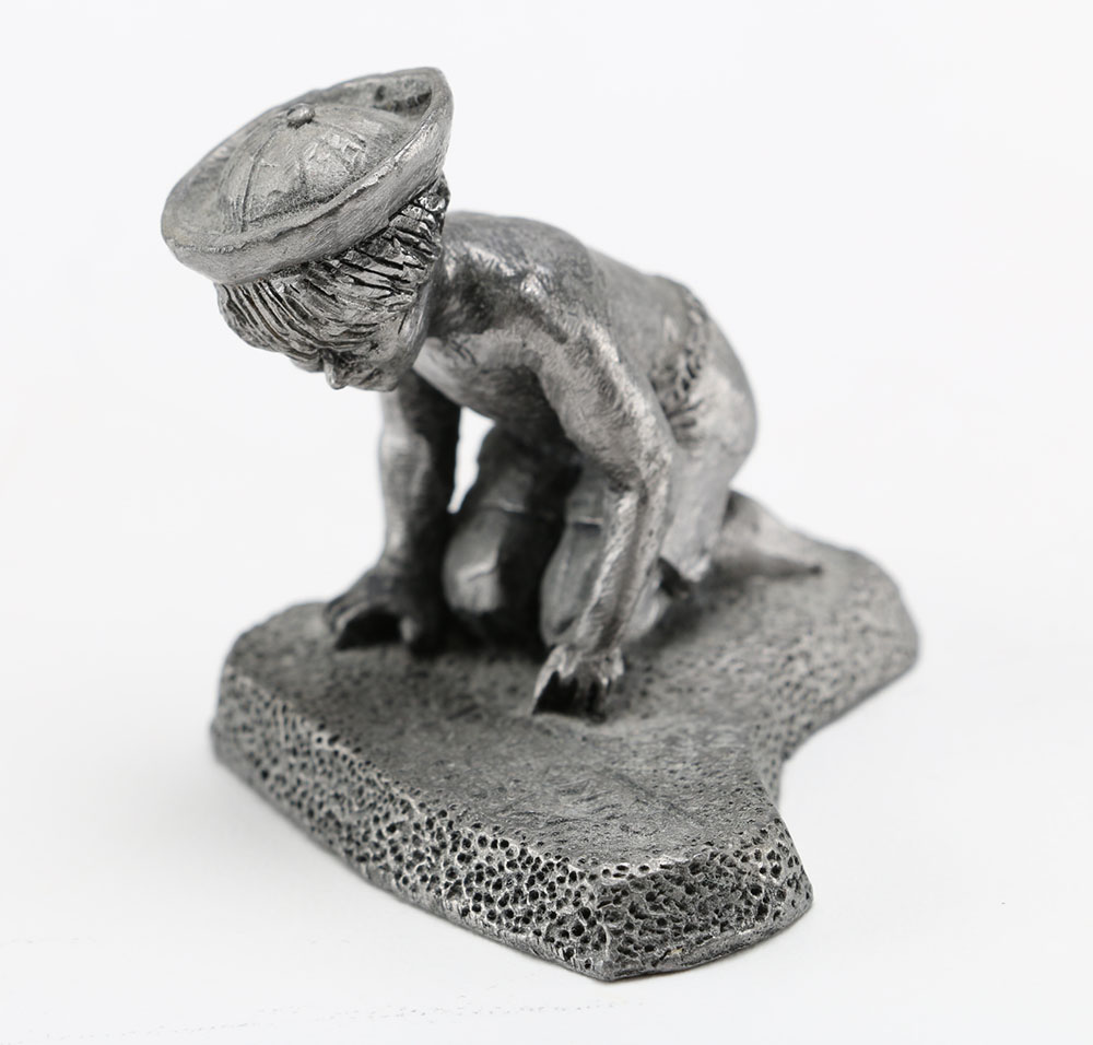 Five Michael Ricker Pewter Figurines, One Kneeling