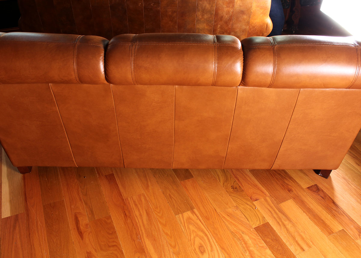 Light Brown Plush Leather Sofa