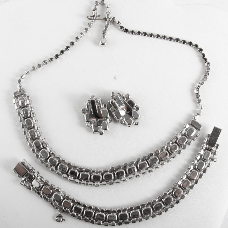 Vintage Art Deco Rhinestone Demi Parure