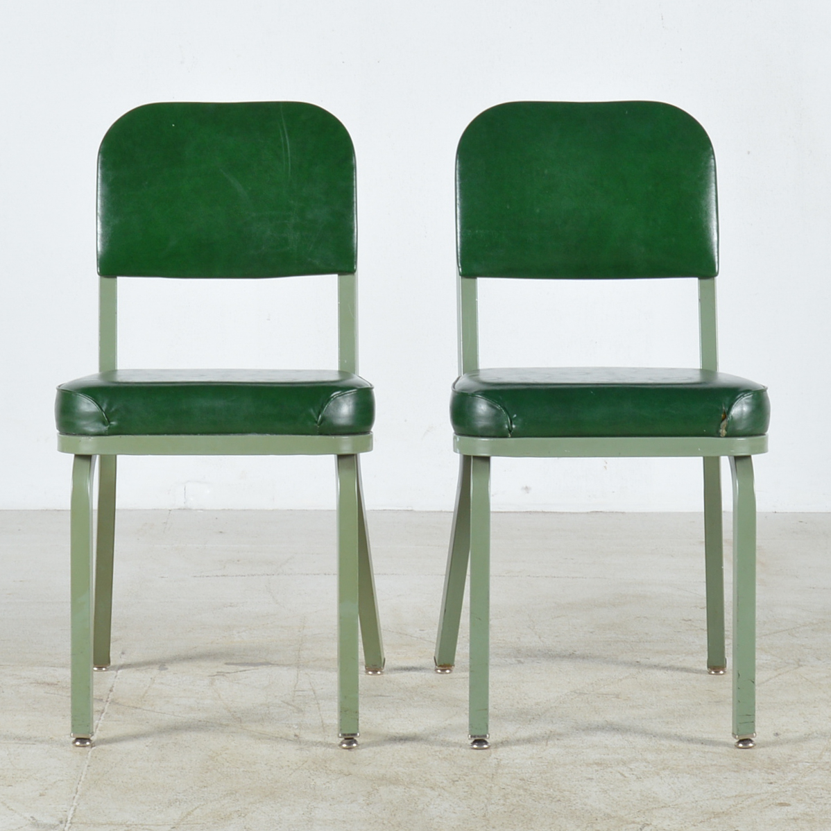 Vintage Metal and Vinyl Office Chairs
