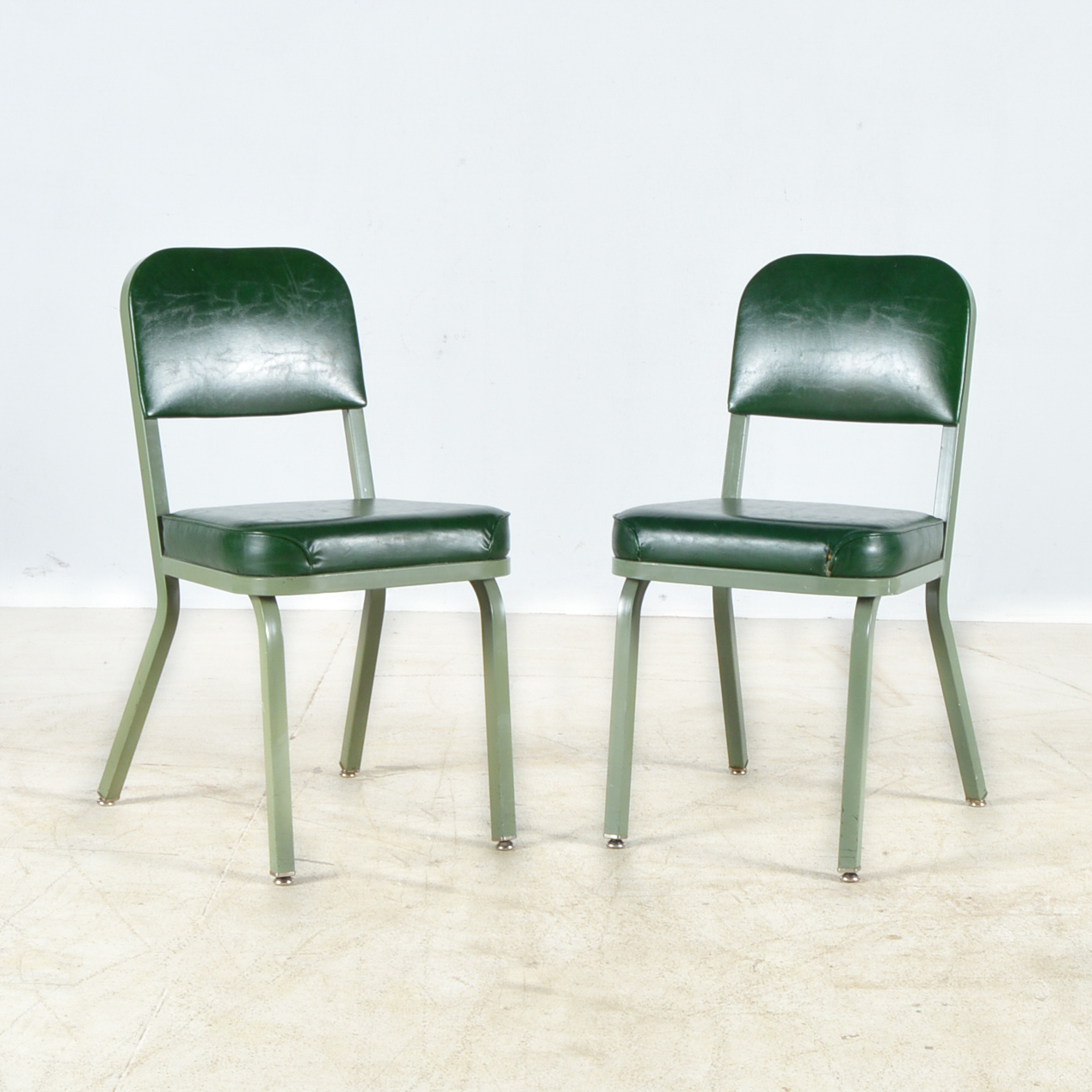 Vintage Metal and Vinyl Office Chairs