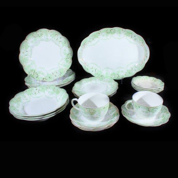 Vintage Johnson Bros. "Marlboro Green" China