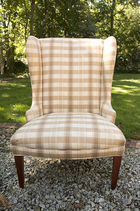 Contemporary Hepplewhite Style Wing Chairs