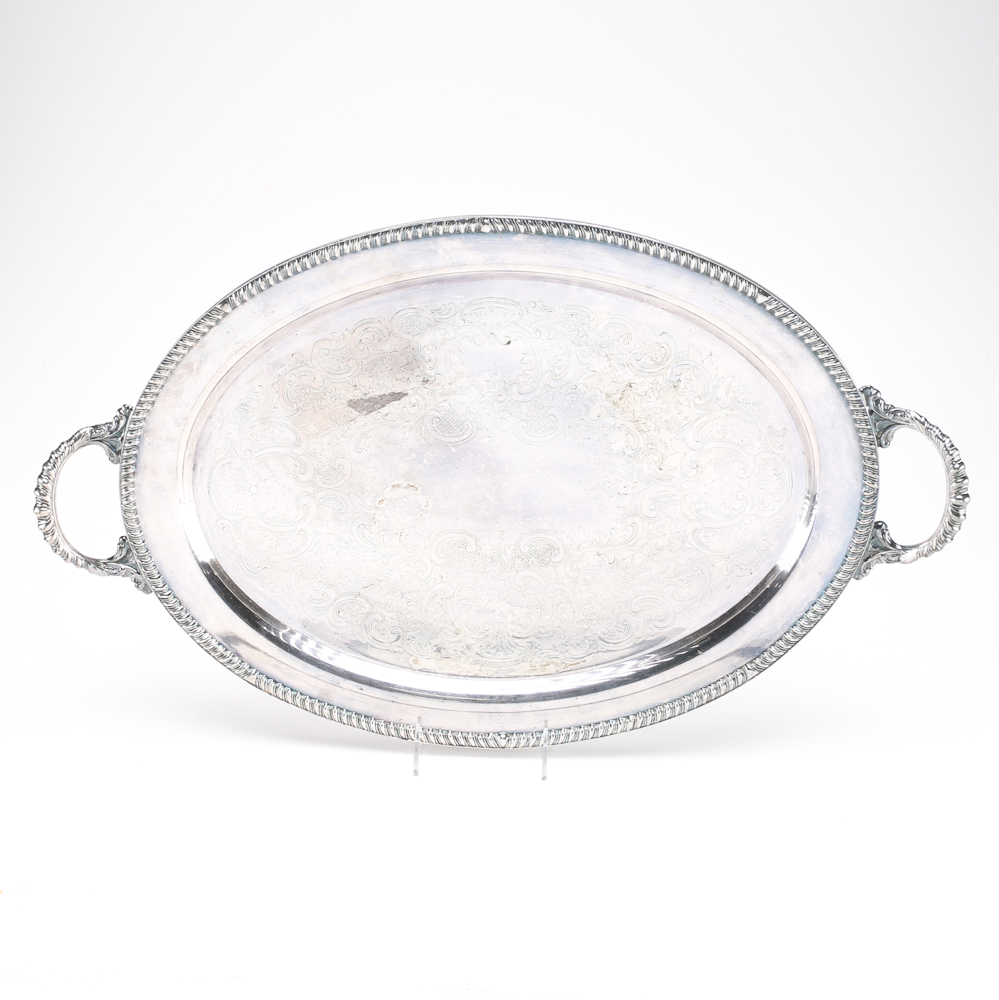 Oval MIddletown Silver Plate Serving Tray