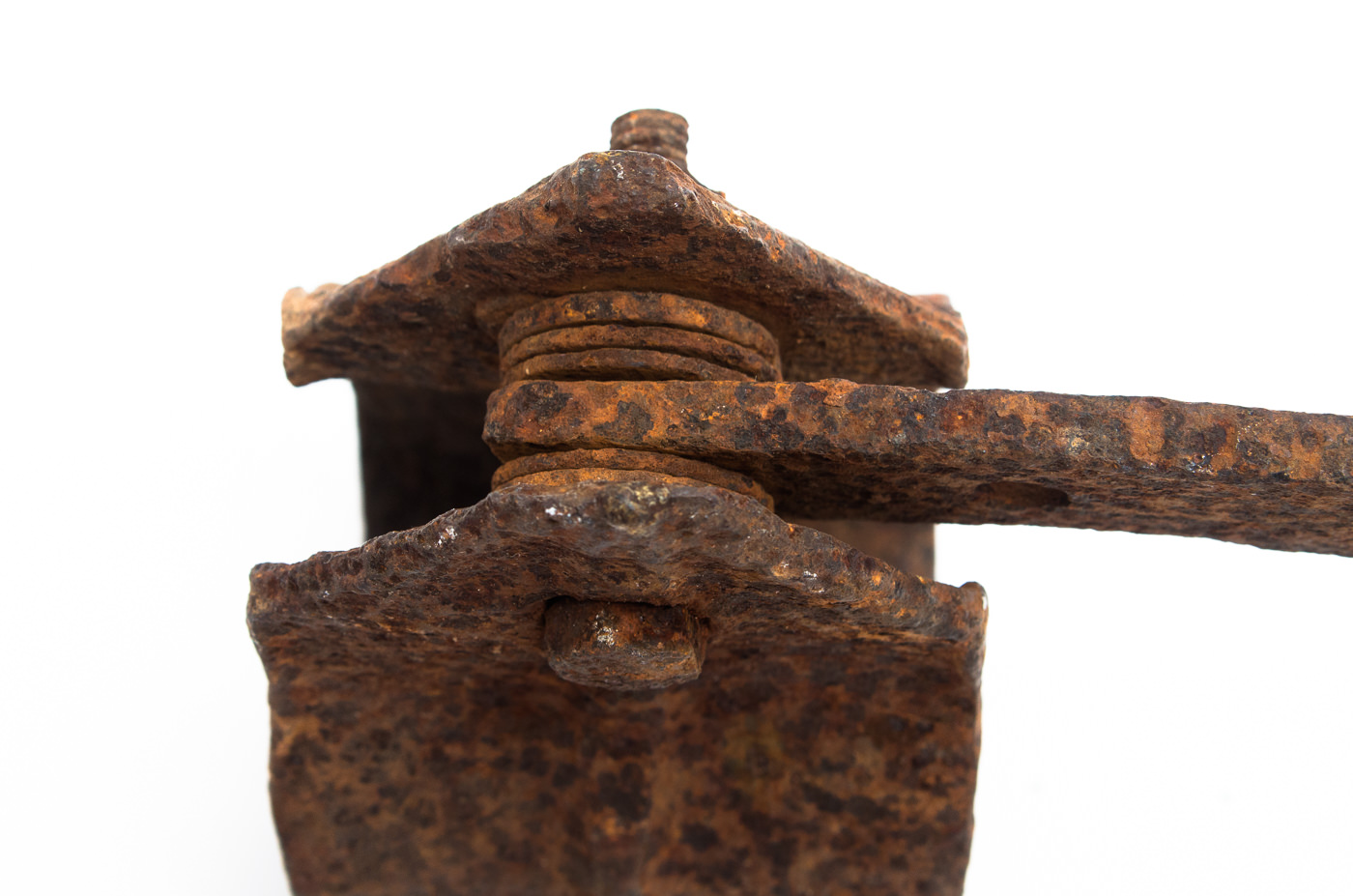 Vintage Cast Iron Hook and Barbed Wire