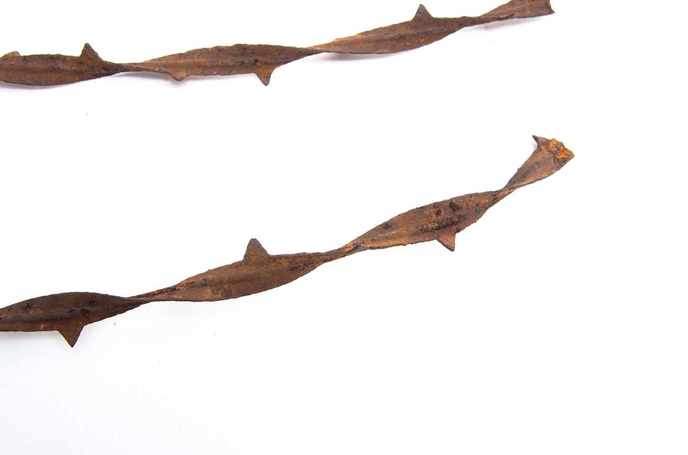 Vintage Cast Iron Hook and Barbed Wire