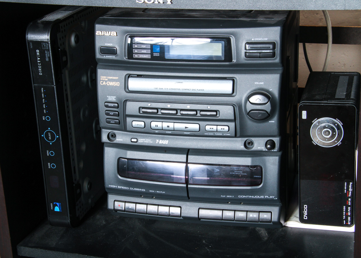 Sony Stereo Cabinet With Stereo and Video Components