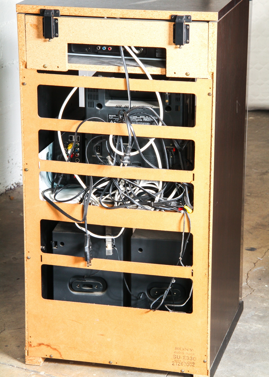 Sony Stereo Cabinet With Stereo and Video Components