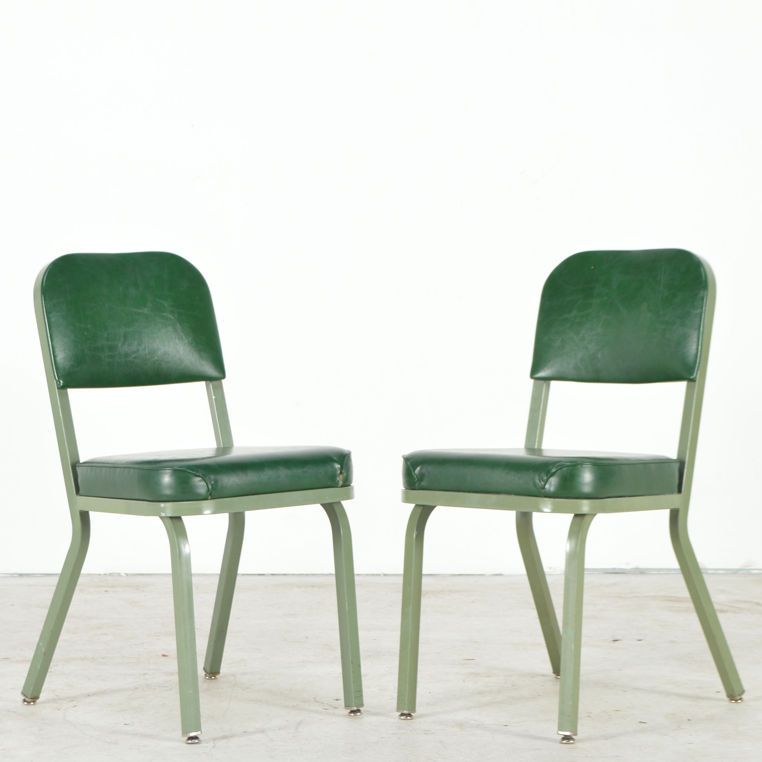 Vintage Metal and Vinyl Office Chairs