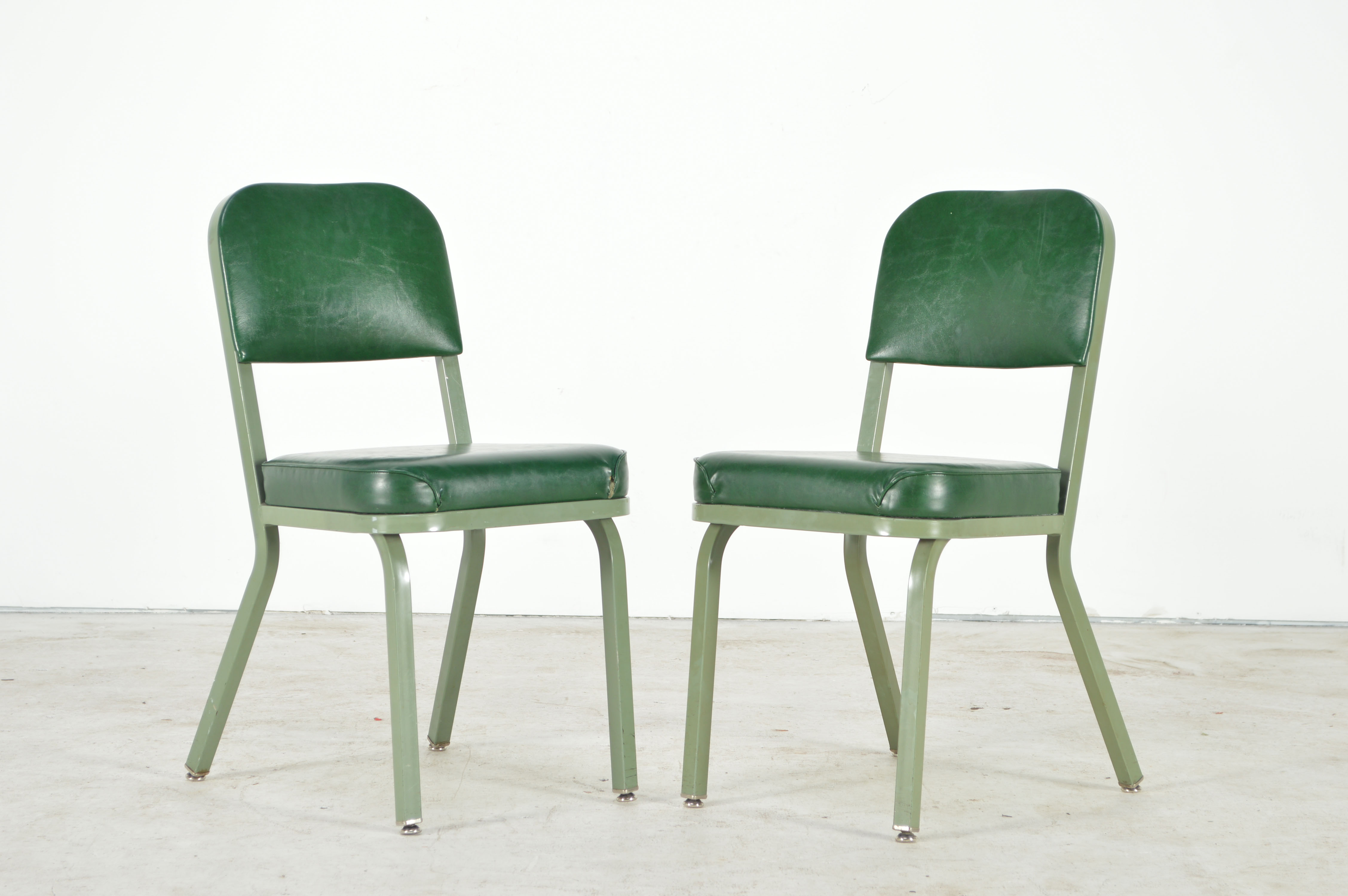 Vintage Metal and Vinyl Office Chairs