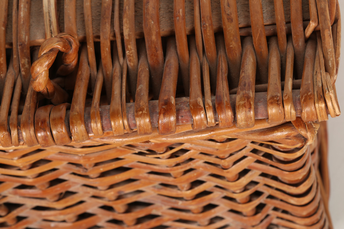 Covered Wicker Basket