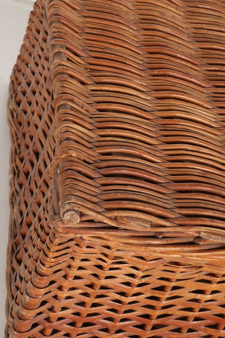 Covered Wicker Basket