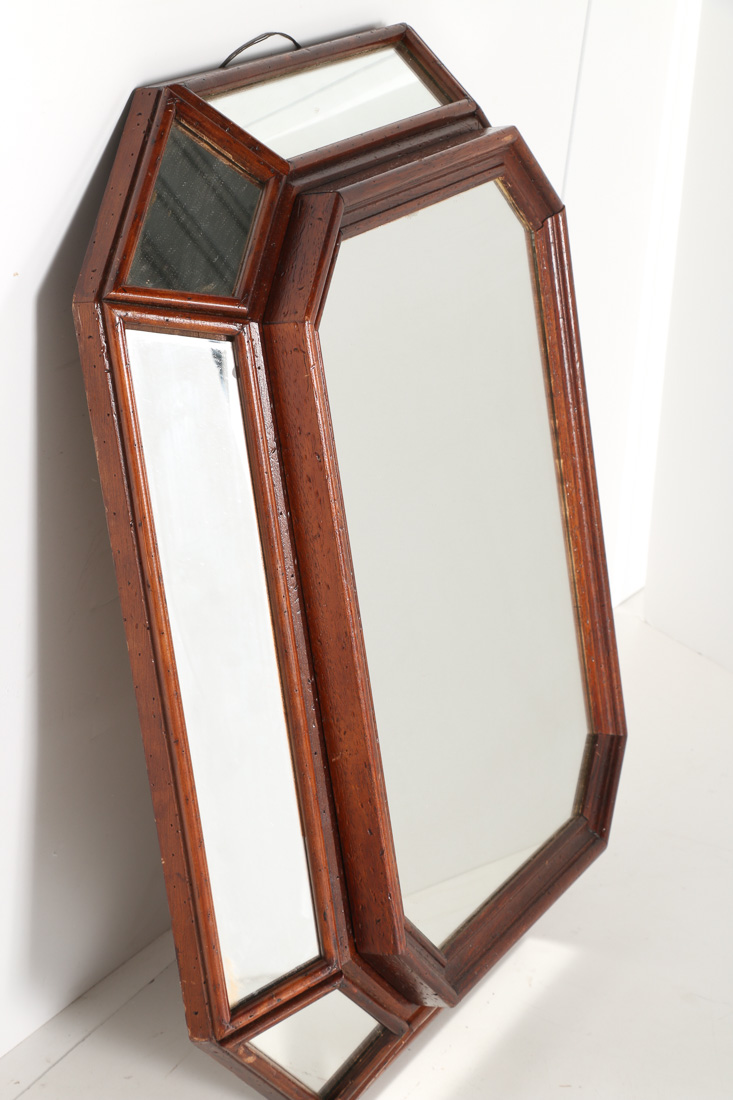 Large Mirror with Hidden Storage
