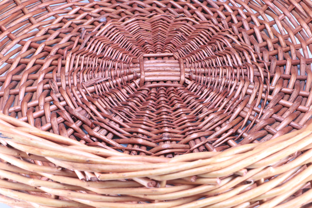 Large Wicker Basket with Handle EBTH