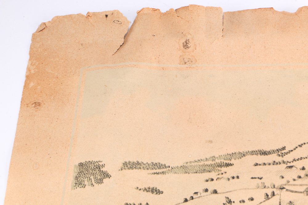 Antique Swiss Map of Zürich