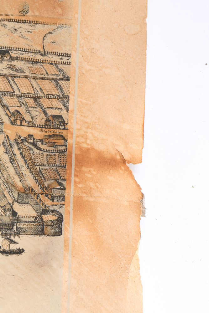 Antique Swiss Map of Zürich