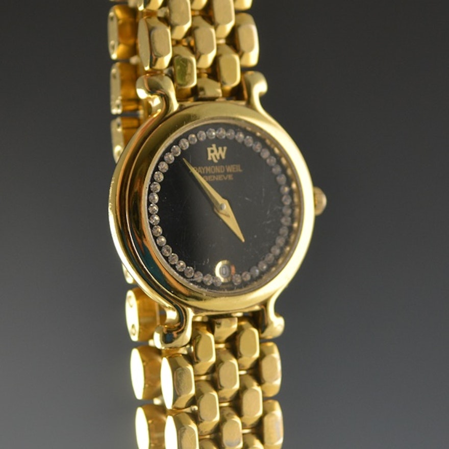 Raymond Weil Geneve 18K Gold Electroplated Wristwatch