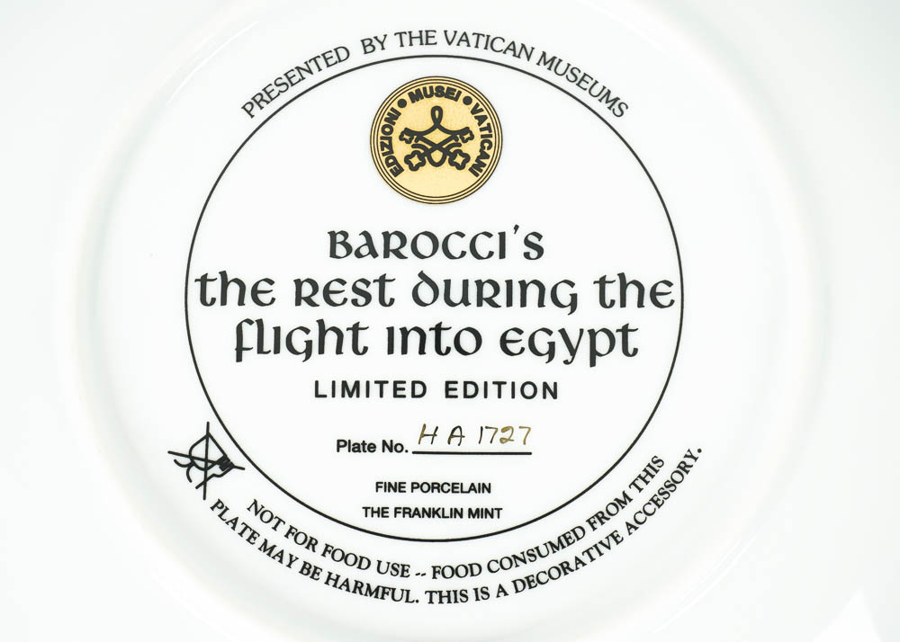 Franklin Mint Limited Edition Vatican Museum Collectible Plates