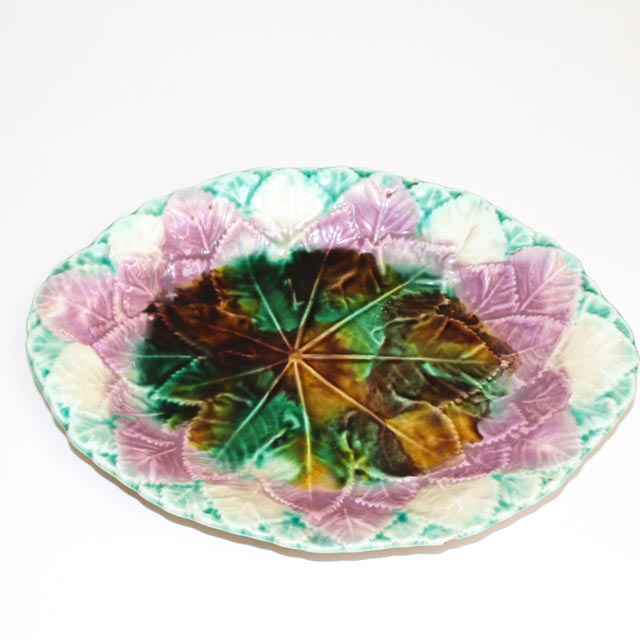 Pair of Antique Unmarked Majolica Dishes