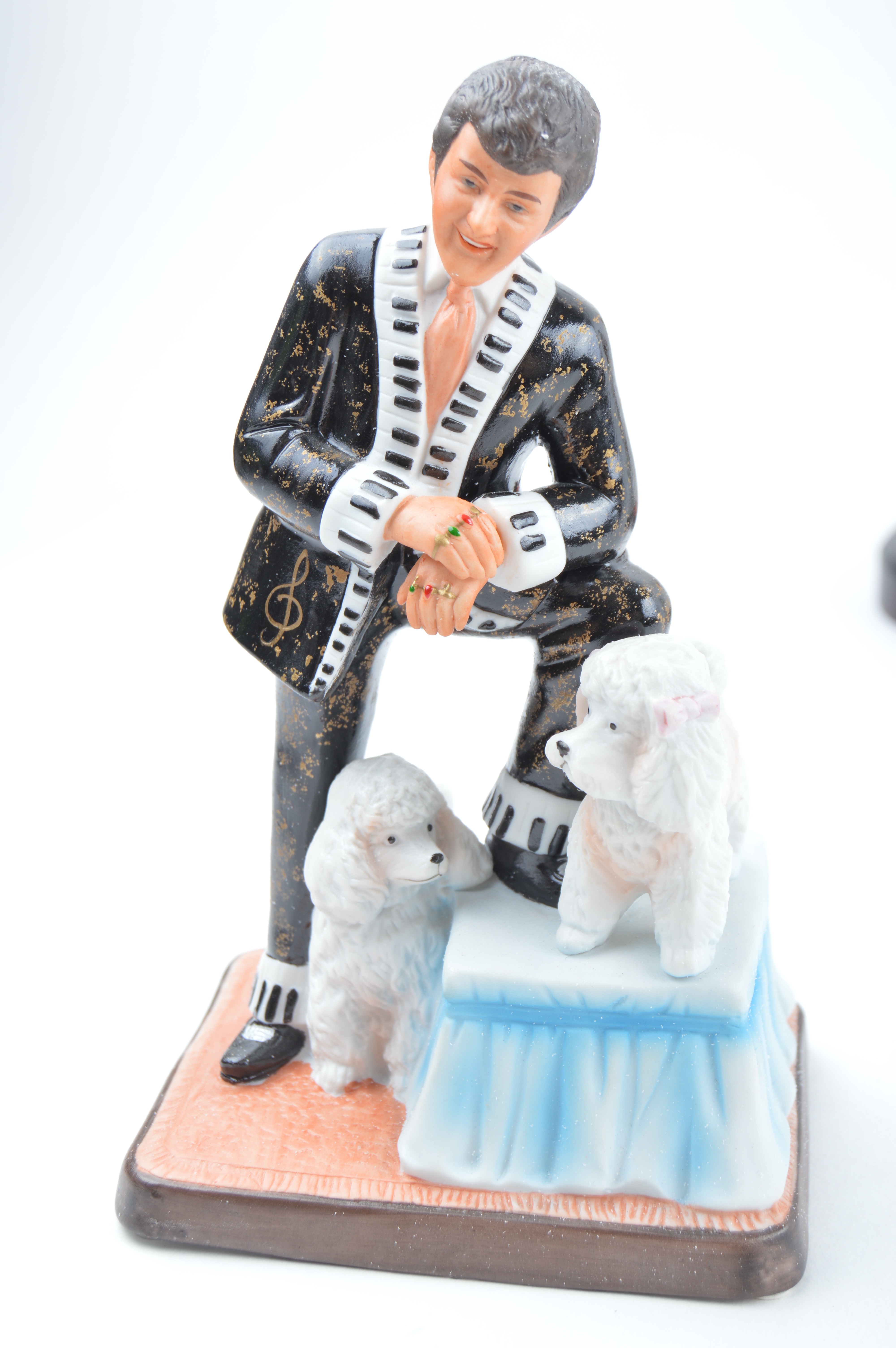 Mid-80s L/E Elvis Presley Figurines and L/E Liberace Figurine