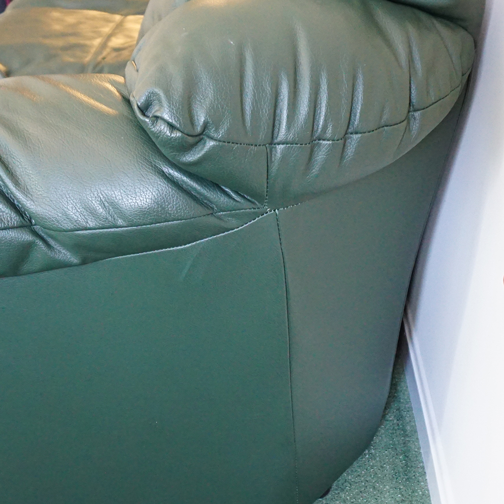 Hunter Green Leather Sofa