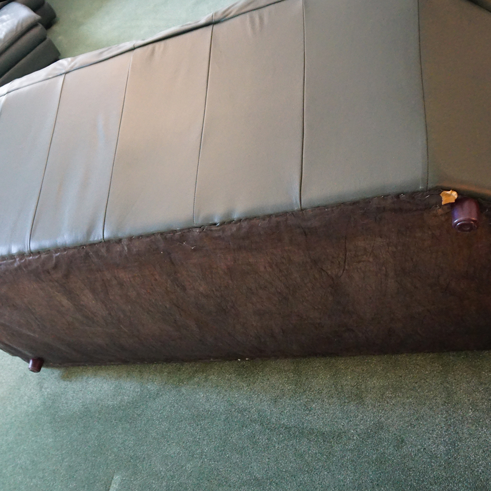 Hunter Green Leather Sofa