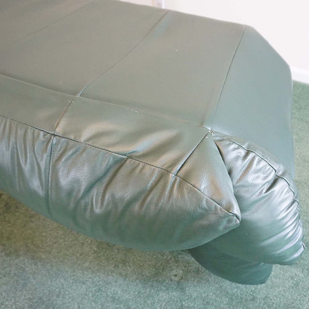 Hunter Green Leather Sofa