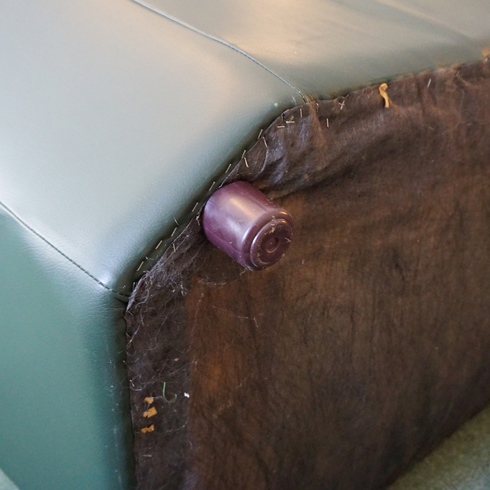 Hunter Green Leather Sofa