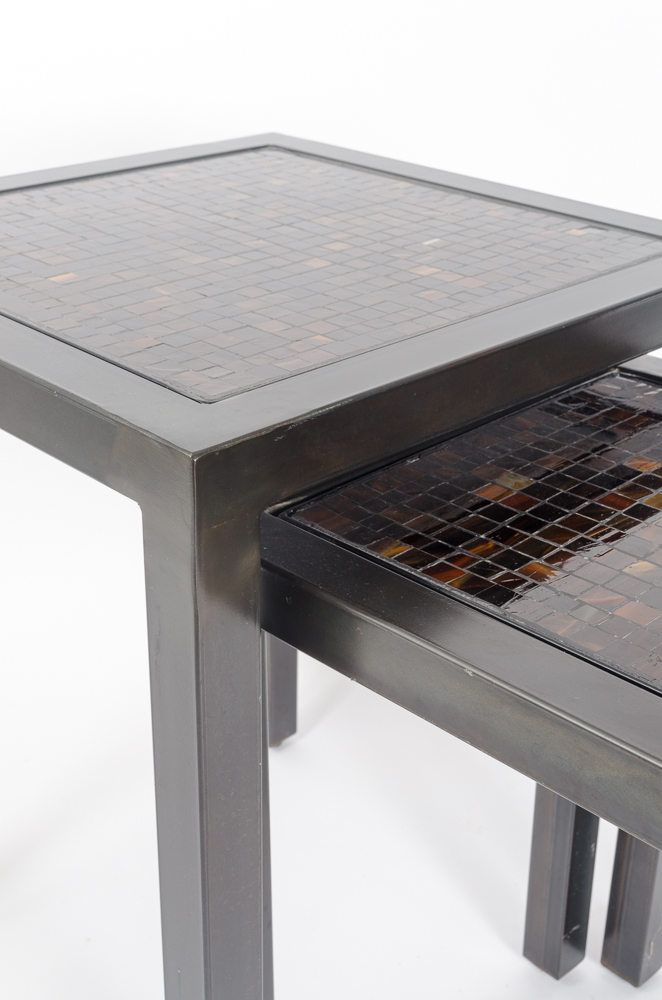 Nesting Side Tables with Ceramic Tops