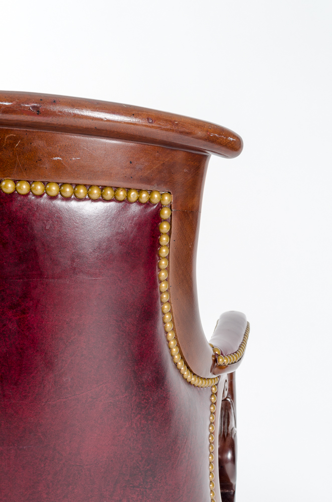 Hancock & Moore Wood and Leather Banker's Chair