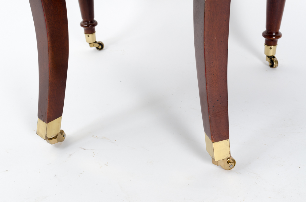 Hancock & Moore Wood and Leather Banker's Chair