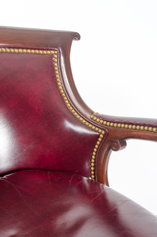 Hancock & Moore Wood and Leather Banker's Chair