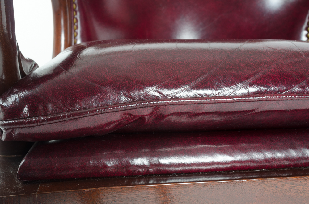 Hancock & Moore Wood and Leather Banker's Chair