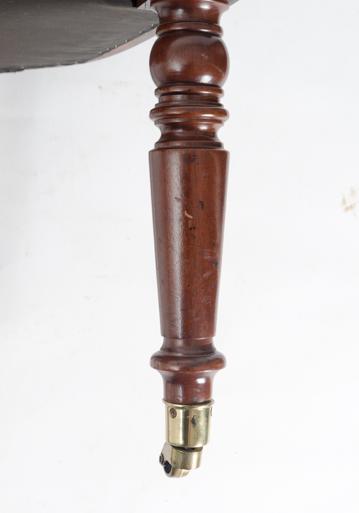 Hancock & Moore Wood and Leather Banker's Chair