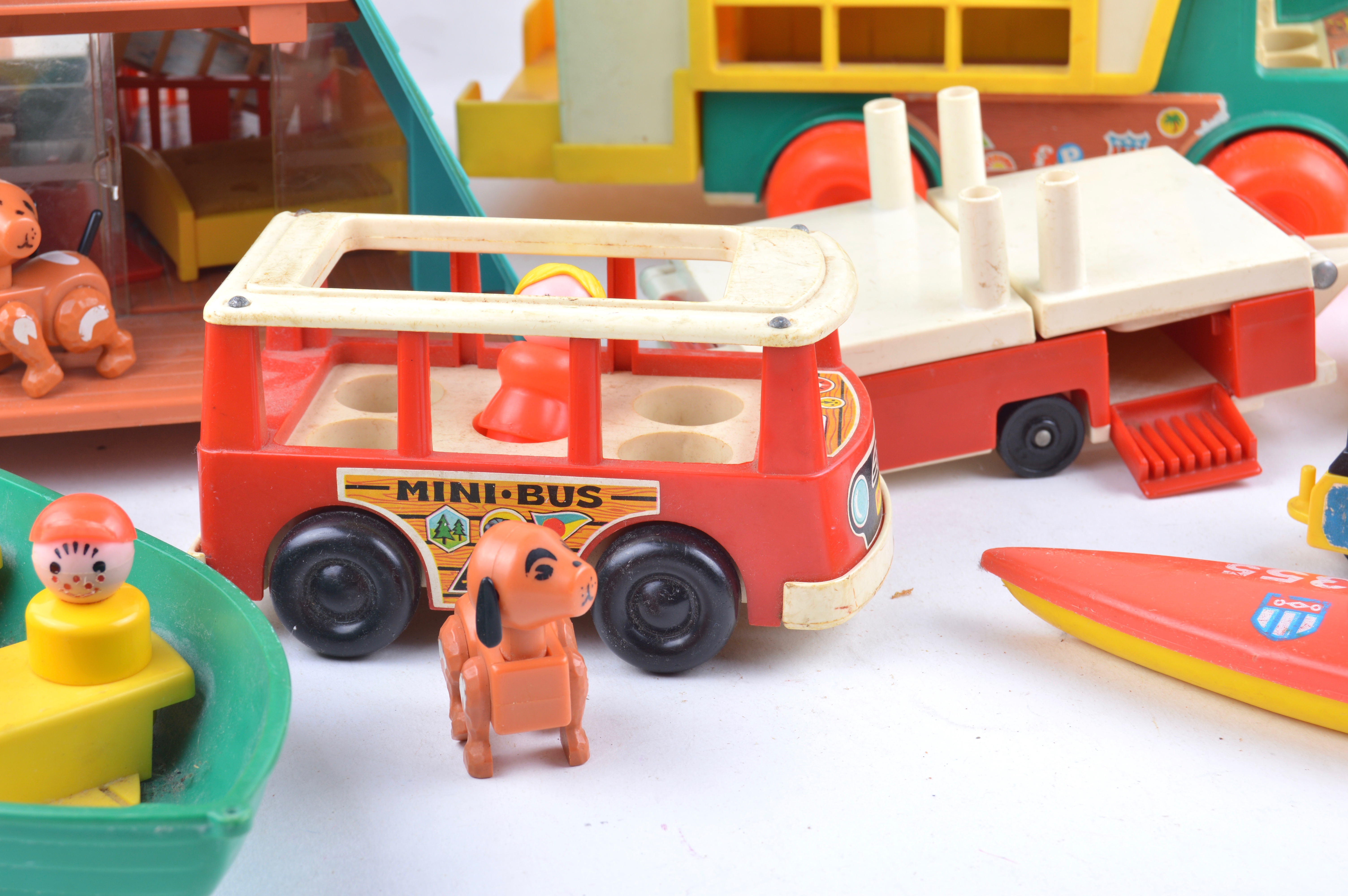 1970s Fisher Price Little People Play Family A- Frame House and Camper