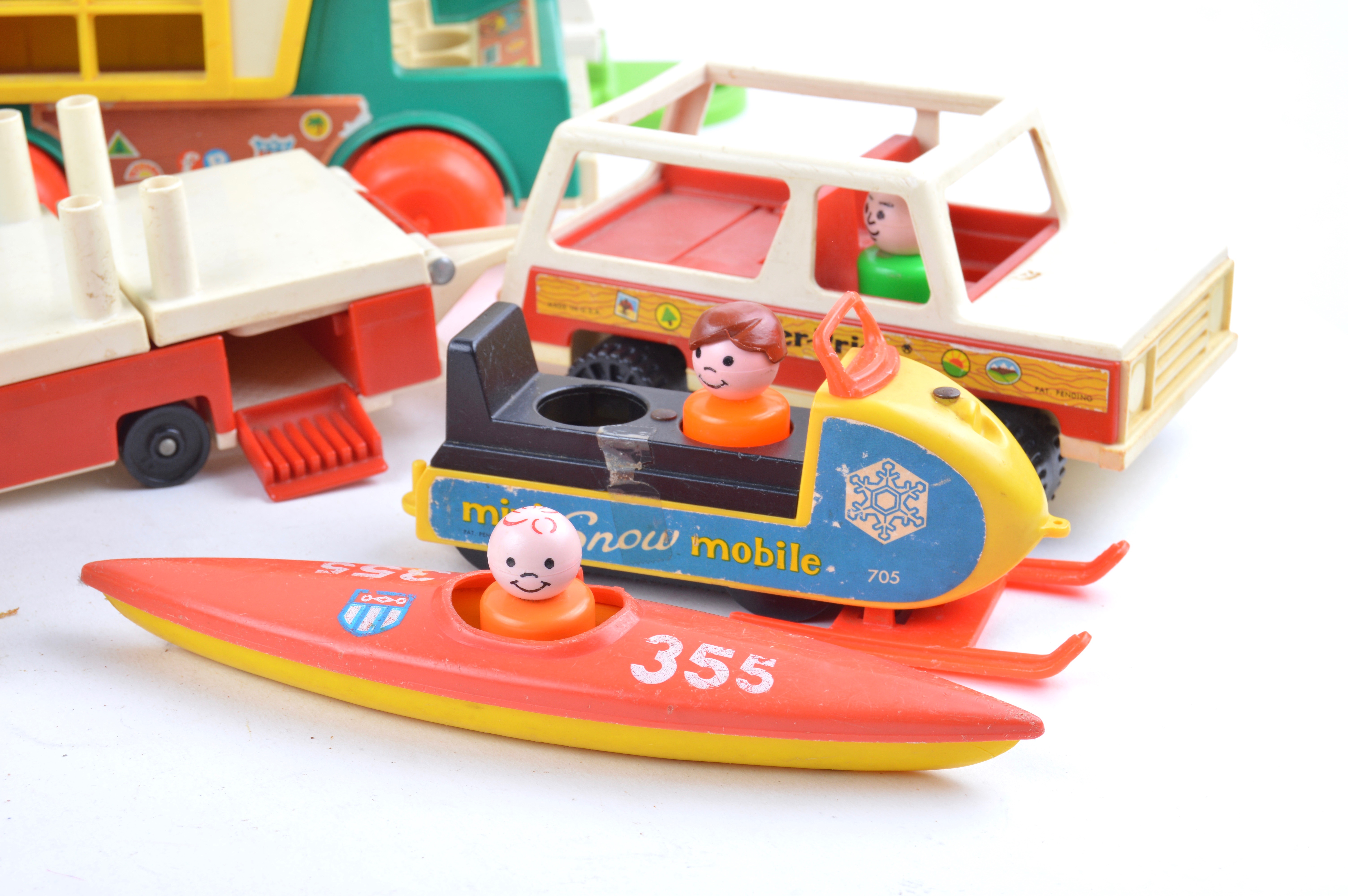 1970s Fisher Price Little People Play Family A- Frame House and Camper