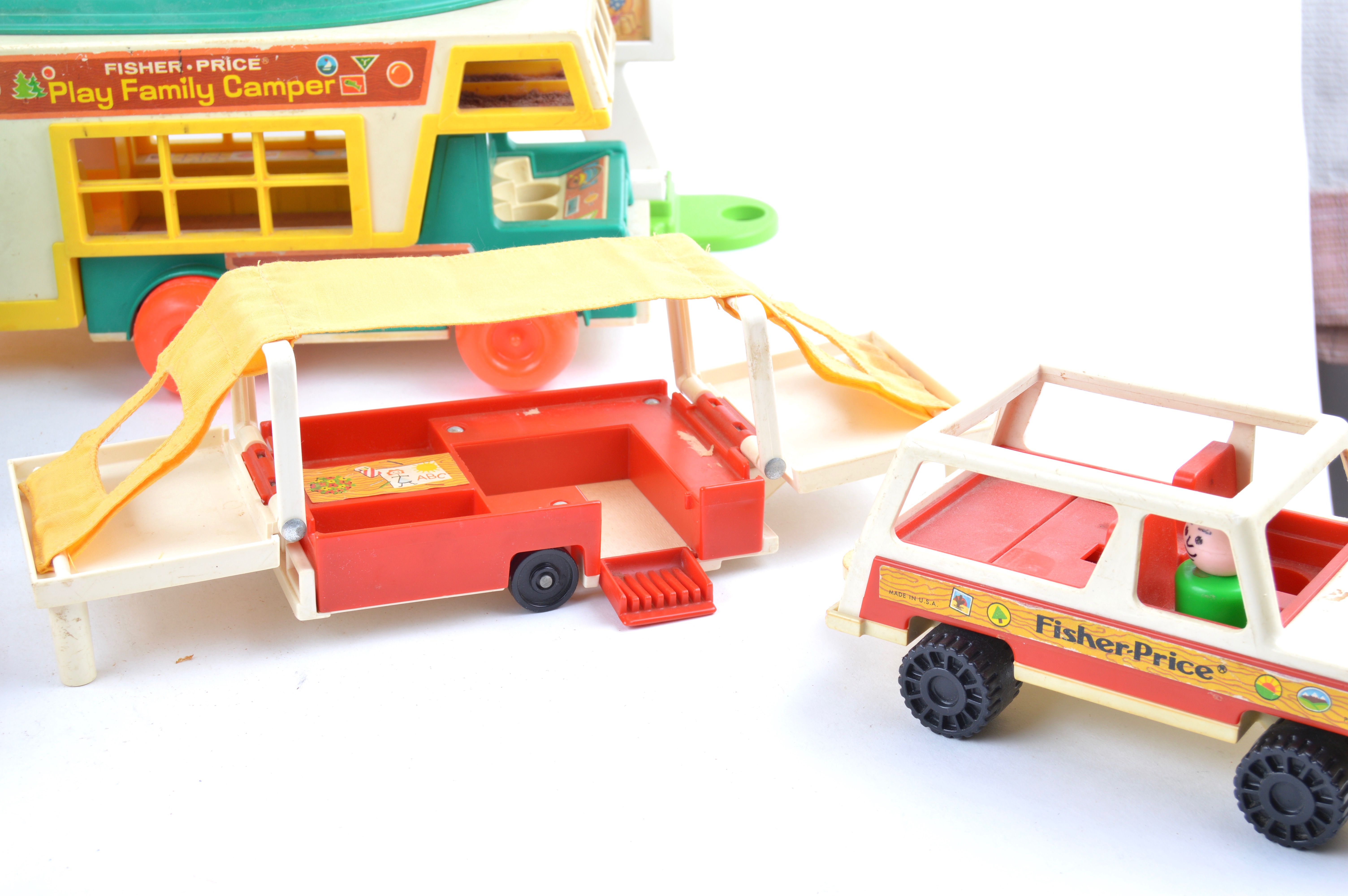 1970s Fisher Price Little People Play Family A- Frame House and Camper