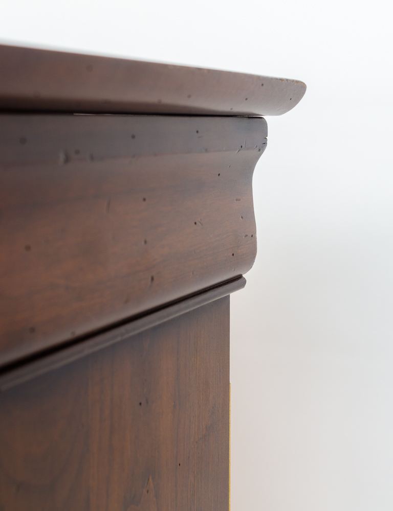 Wooden Cabinet with Hinged Top Moulding