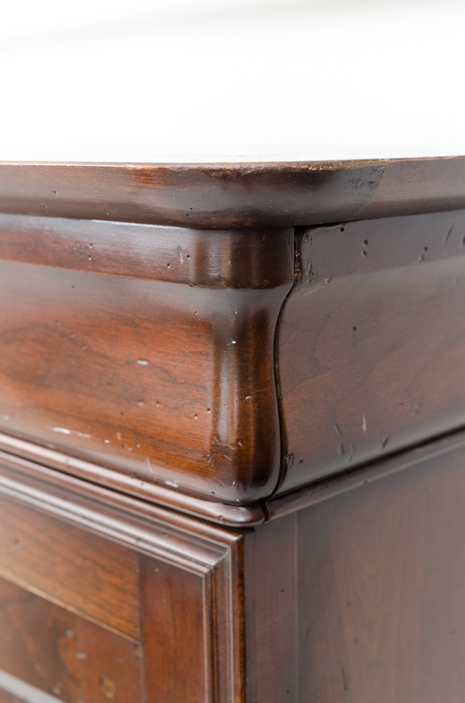 Wooden Cabinet with Hinged Top Moulding