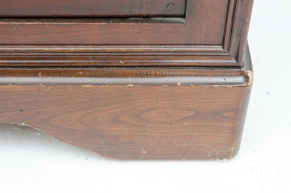 Wooden Cabinet with Hinged Top Moulding