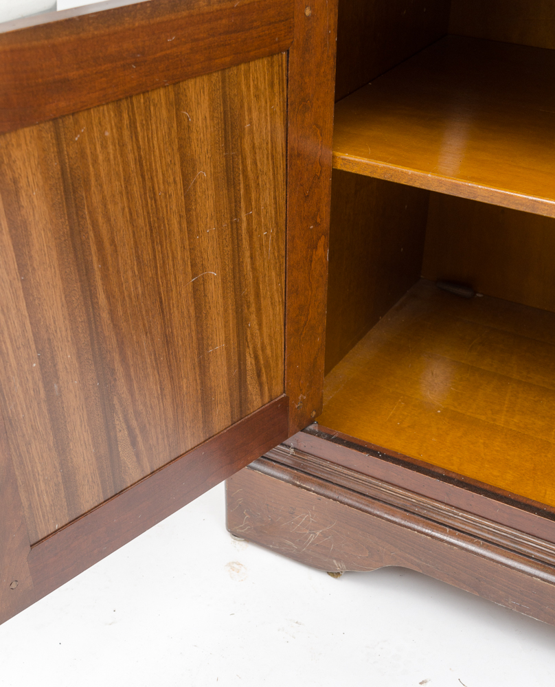 Wooden Cabinet with Hinged Top Moulding