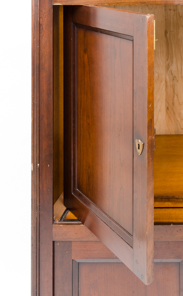 Wooden Cabinet with Hinged Top Moulding