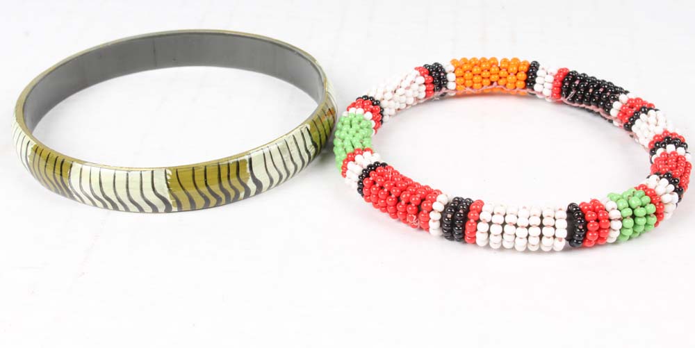 Collection of Tanzanian Maasi Bangle Bracelets