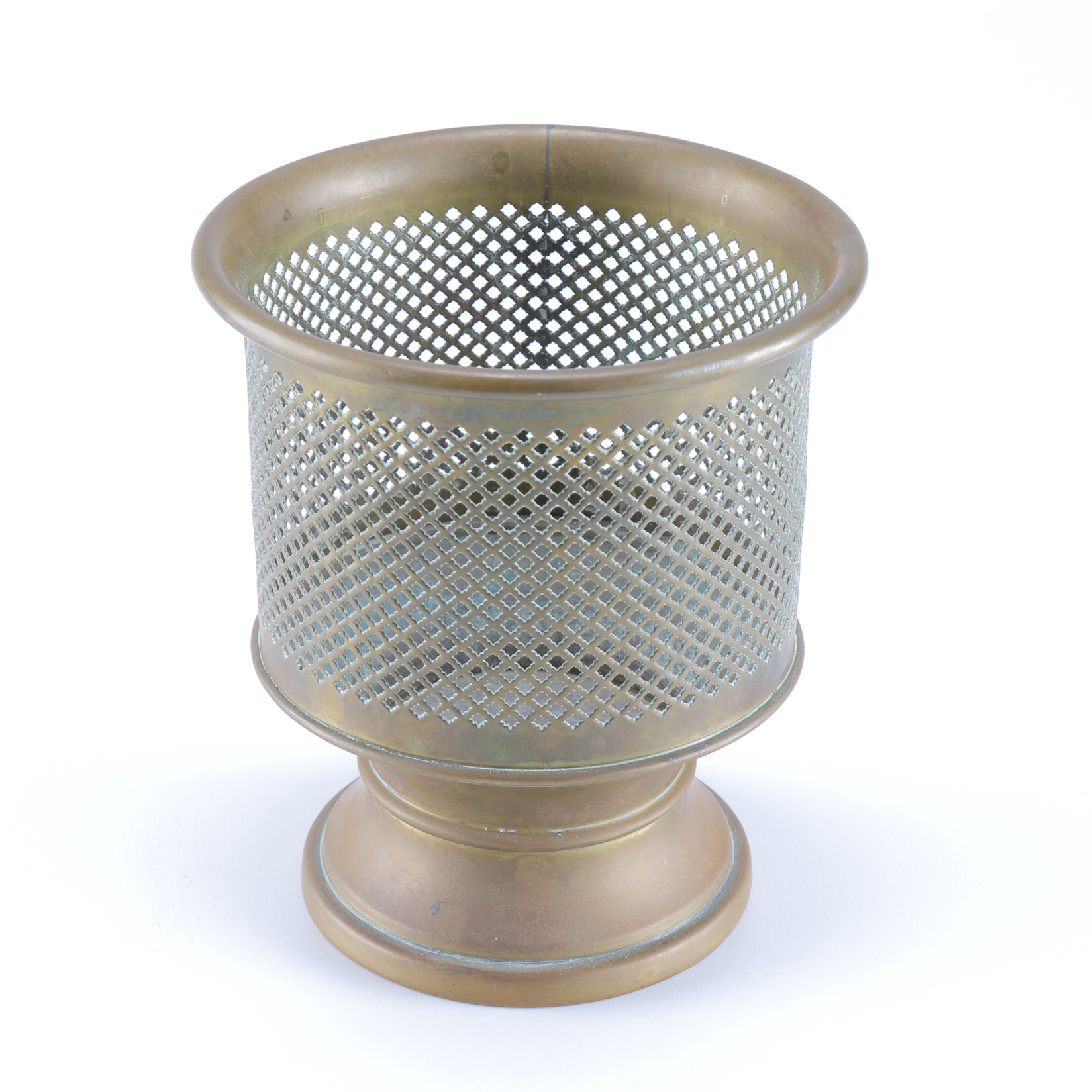 Brass Tone Footed Planter