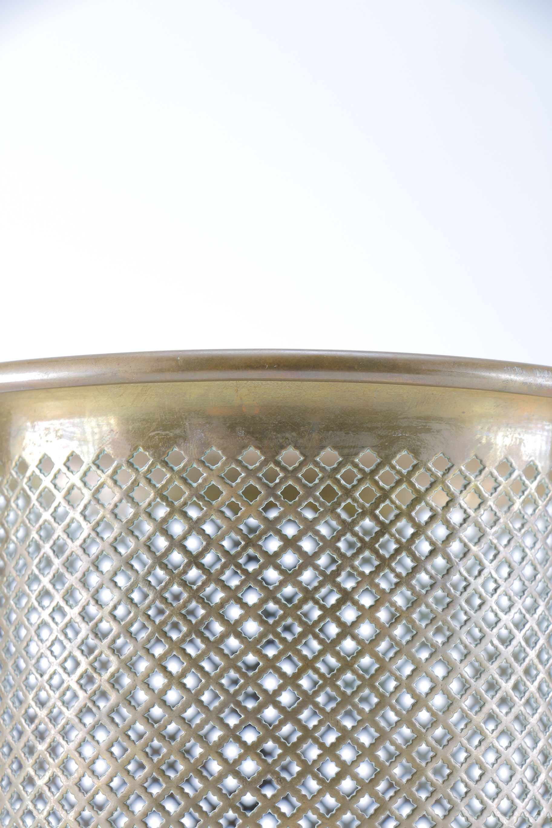 Brass Tone Footed Planter