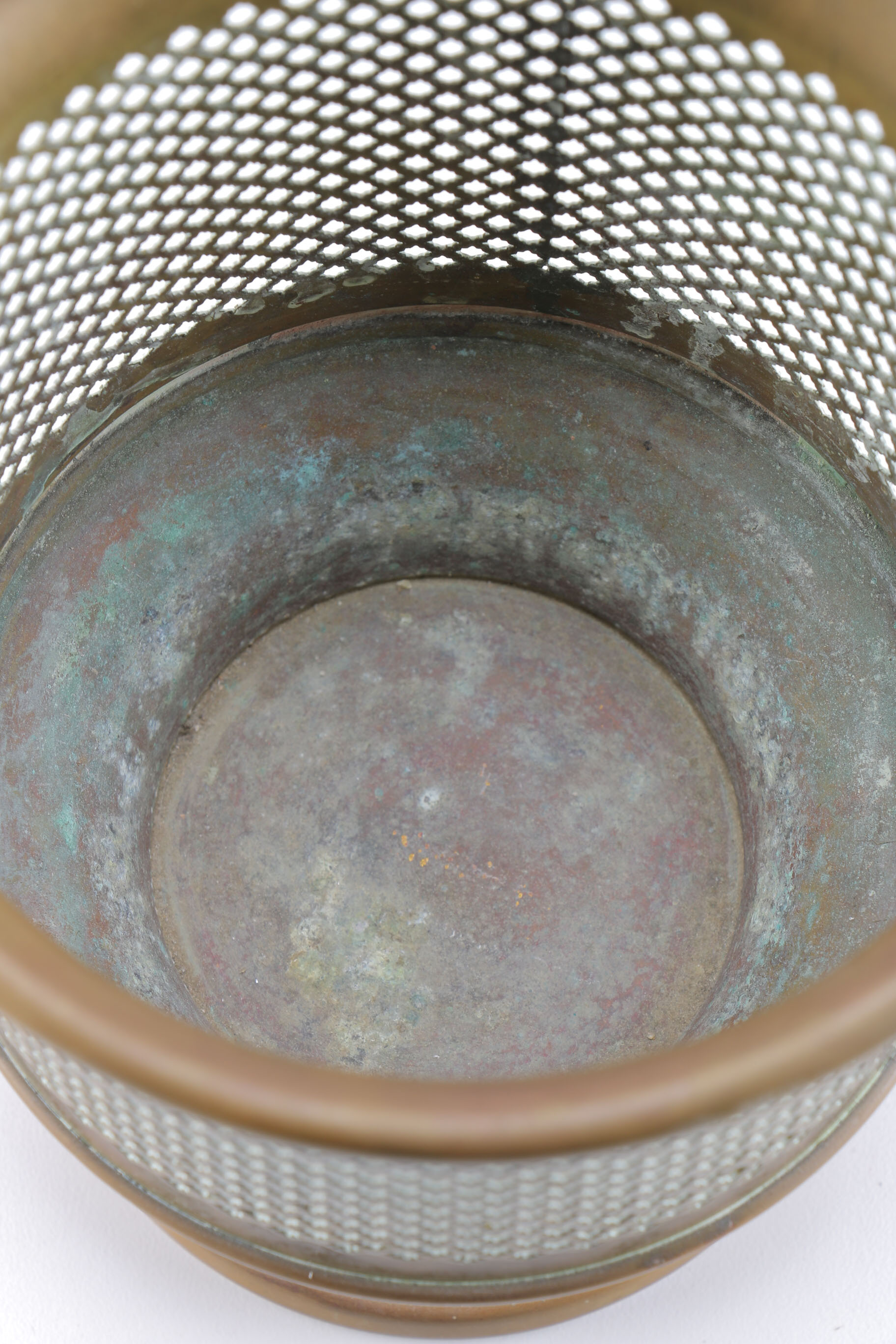 Brass Tone Footed Planter