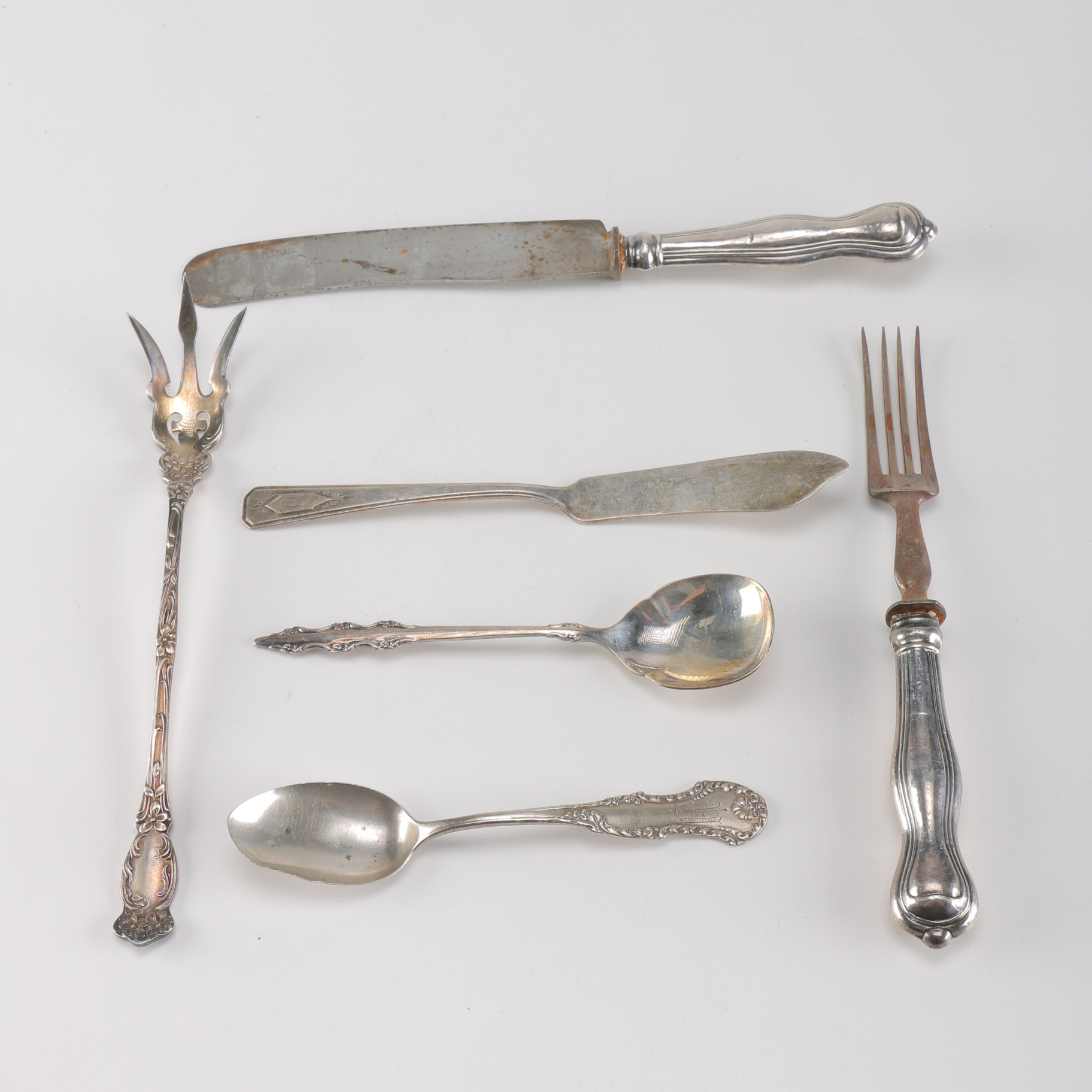 Frank M. Whiting Sterling Spoon and Assorted Silver Plate