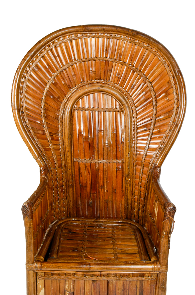 Vintage Bamboo Fan Back Chair