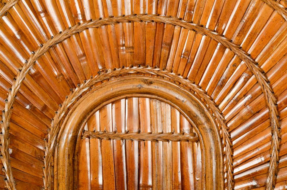 Vintage Bamboo Fan Back Chair